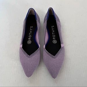 Rothy's Pointed Toe Flat Pink Size 7.5